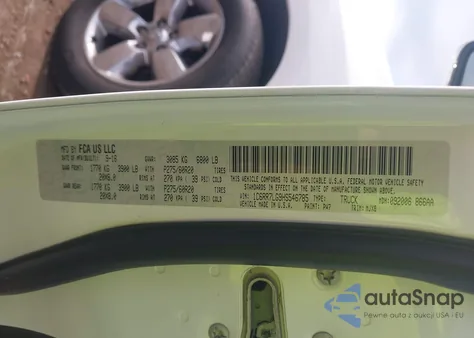 2017 Ram 1500 Big Horn 4X4 5'7 Box z USA, uszkodzony, nr VIN 1C6RR7LG9HS546785